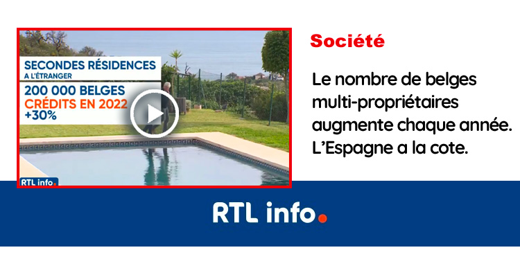 RTL info - Le nombre de belges multi-propriétaires augmente chaque année. l'Espagne a la cote.