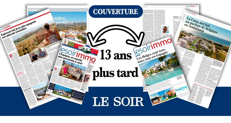Le soir Immo, les belges vont tous, tous, tous, en Espagne, 13 ans après, c'est toujours Zapinvest qui les y emmène !