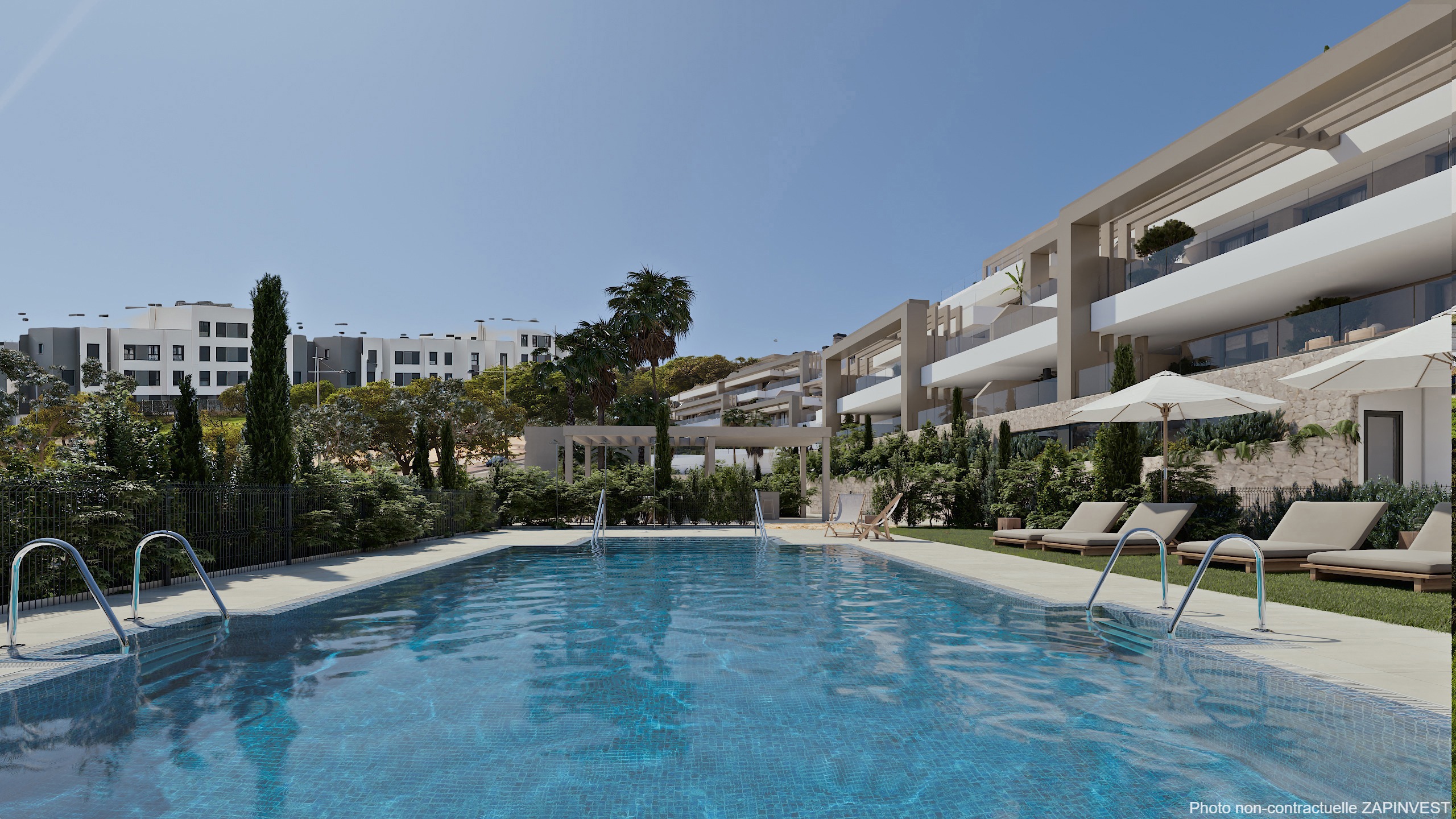 Magnifique rez-de-chaussée à Estepona dans une zone en plein développement offrant de magnifiques vues sur la ville et la mer., Espagne