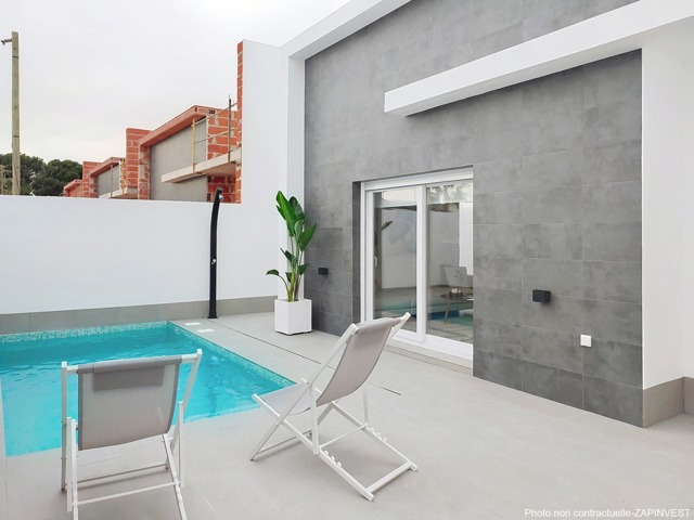 Villa individuelle à Balsicas avec solarium et piscine privée., Espagne