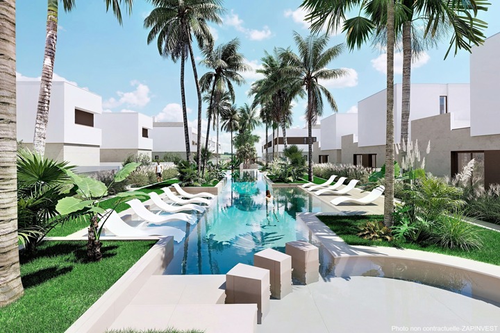 Appartement à Los Alcazares, Costa Calida avec grand jardin et superbe piscine commune., Espagne