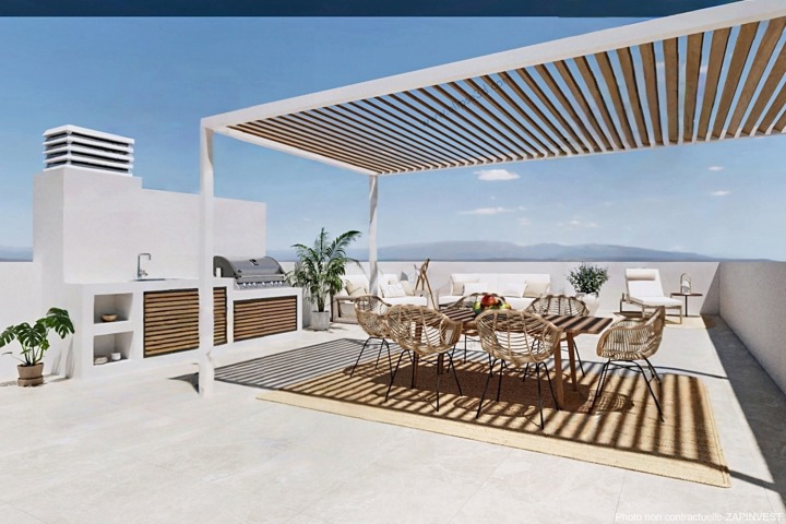 Appartement au premier étage avec une terrasse solarium à San Pedro del Pinatar, Costa Calida