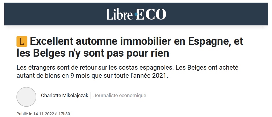 2022 11 15 La Libre Eco excellent automne 1