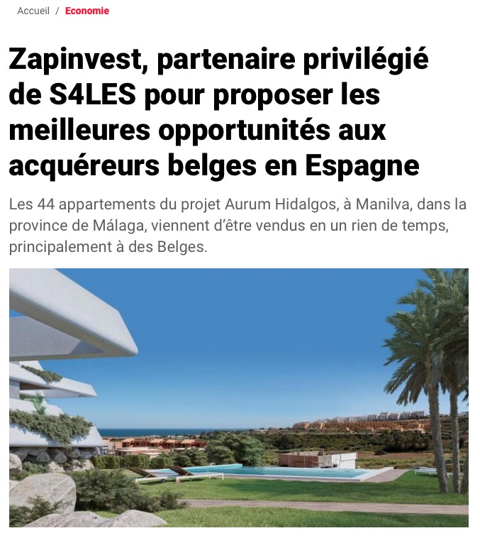 2023 04 18 SudInfo Zapinvest partenaire privilégié S4les 2