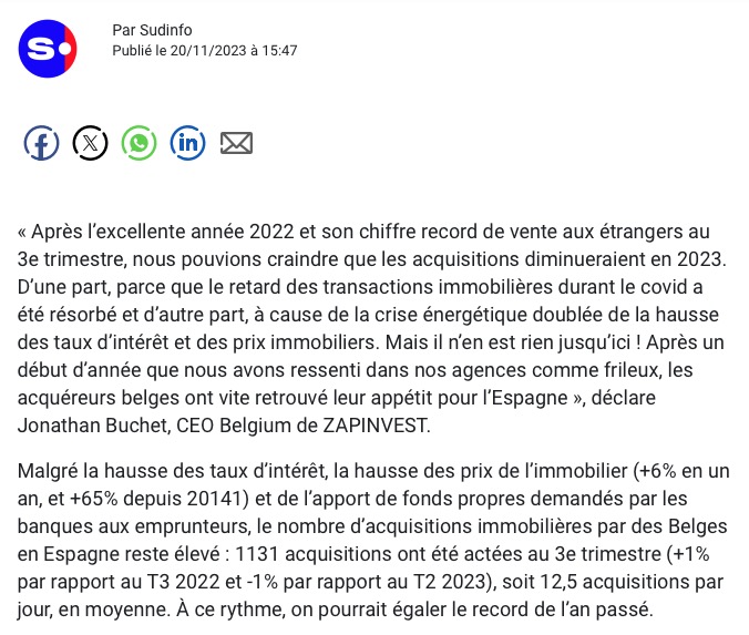 2023 11 20 SUDINFO nombre acquereurs belges en espagne eleve 2