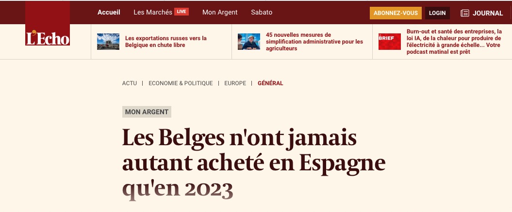 2024 03 13 LECHO Les belges n ont jamais autant achete en espagne 1