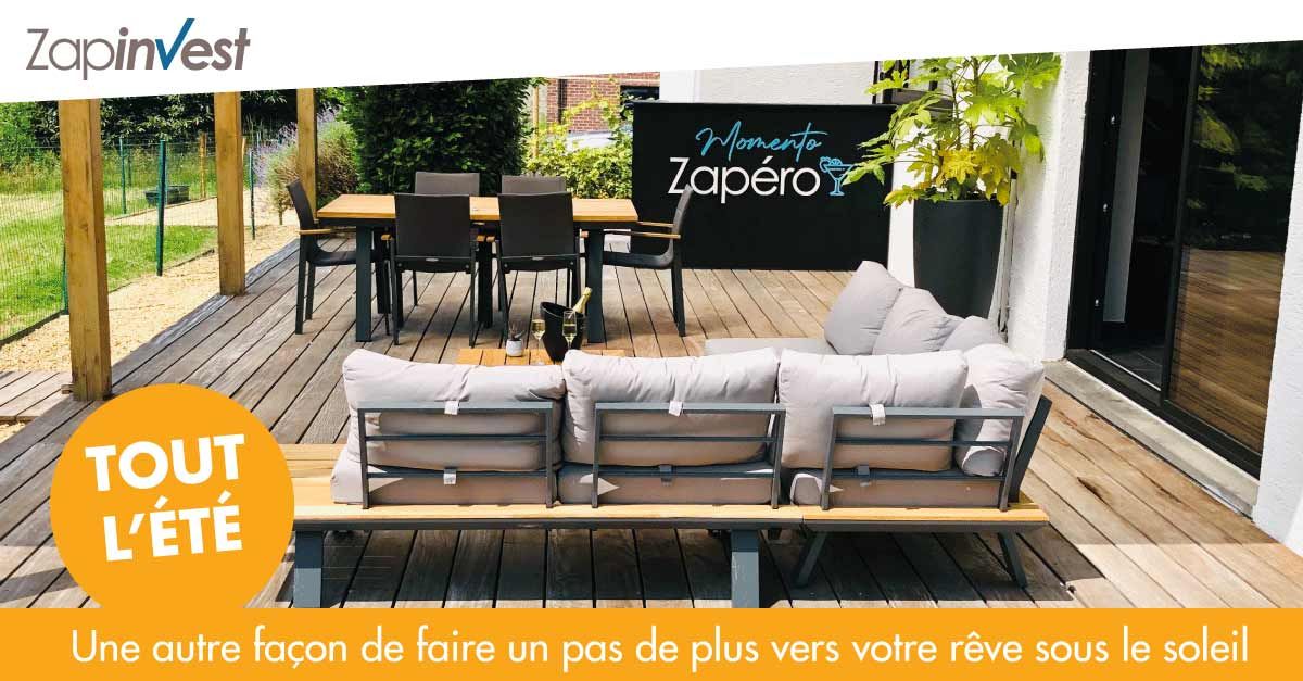 Une autre manière d'envisager un rendez-vous... une autre manière de découvrir l'Espagne et ses opportunités... une autre manière de faire un pas de plus vers votre rêve en Espagne.  Tout l'été, Zapinvest vous reçoit sur la terrasse, autour d'un verre !